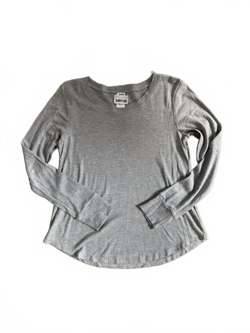 NEW ERGE kids' baby waffle long sleeve top in heather grey